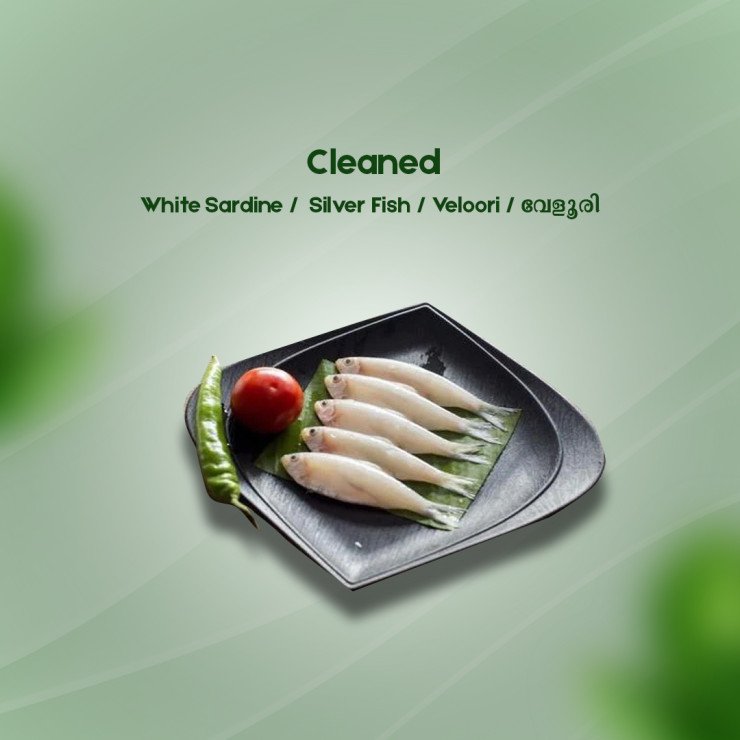 Cleaned White Sardine/Veloori/Silver Fish/ വേളൂരി(350gm)